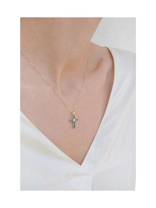 Kritsimis Gold Cross 14K with Chain