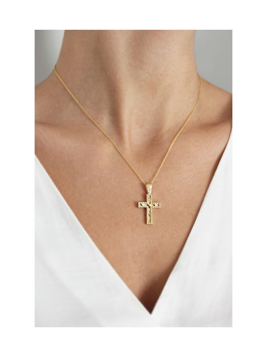 Kritsimis Women's Gold Cross 14K with Chain