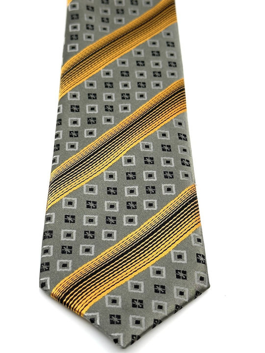 Legend Accessories Men's Silk Printed Tie Set in Grey Color L-050-299/B
