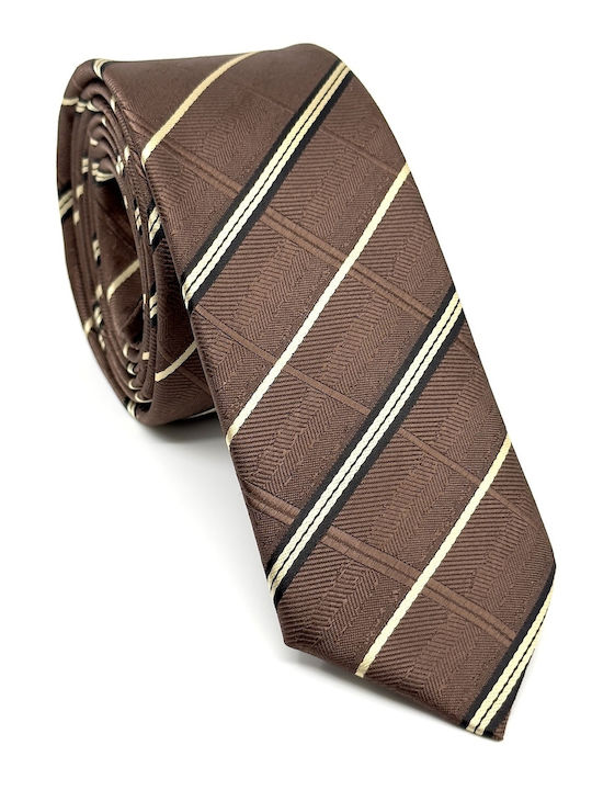 Legend Accessories Set Cravate Bărbați Mătase Tipărită În Culoare Maro