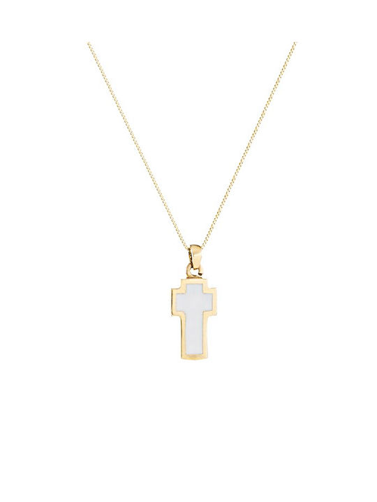 Kritsimis Gold Kreuz 14K mit Kette