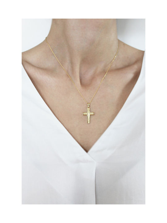 Kritsimis Gold Kreuz 14K mit Kette