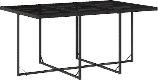Set Sala De Mese Pentru Exterior 7 Piese Negru Cu Perne