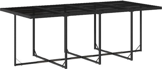 Garten- und Outdoor-Möbelsets 9 Stück Schwarz mit Kissen