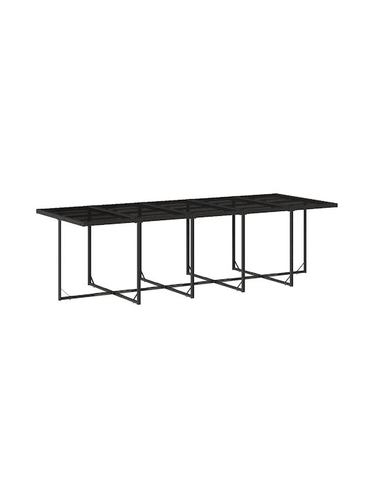 Garten- und Outdoor-Möbelsets Speisesaal 11 Stück Schwarz mit Kissen