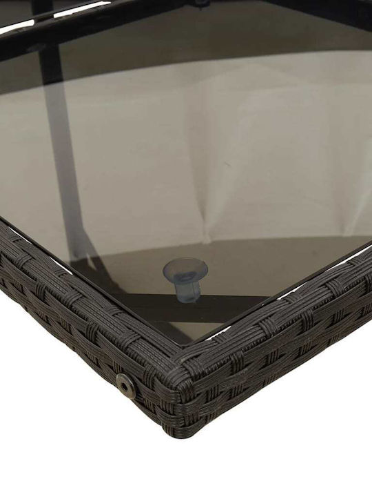 Set Sala De Mese Pentru Exterior 11 Piese Negre Cu Perne