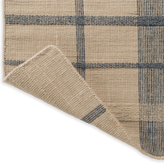 Brink & Campman Zona Check Lucrat manual Covor De exterior Rectangular Denim