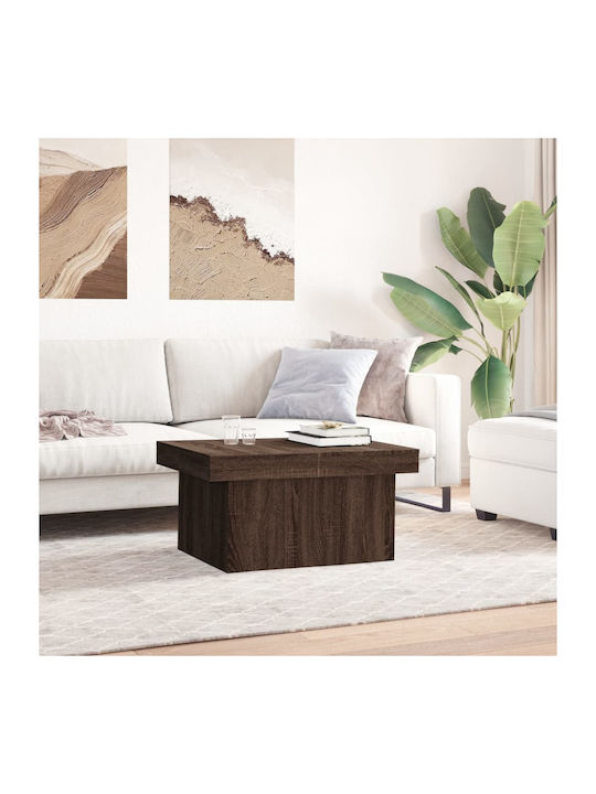 Rectangular Coffee Table Wooden Brown Oak L80xW55xH40cm.