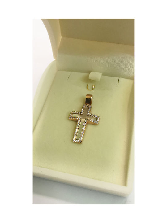 Aris Dentopoulos Jewellery Women's White Gold Cross 14K