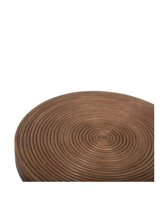 Masă Laterală Rotundă Circe Din Bambus Maro M40xL40xÎ45.5cm