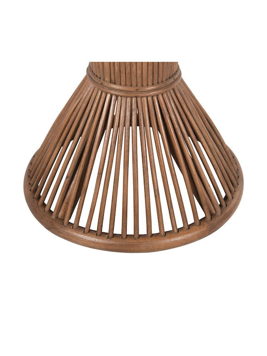 Masă Laterală Rotundă Circe Din Bambus Maro M40xL40xÎ45.5cm