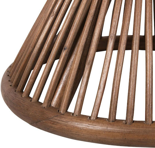 Masă Laterală Rotundă Circe Din Bambus Maro M40xL40xÎ45.5cm