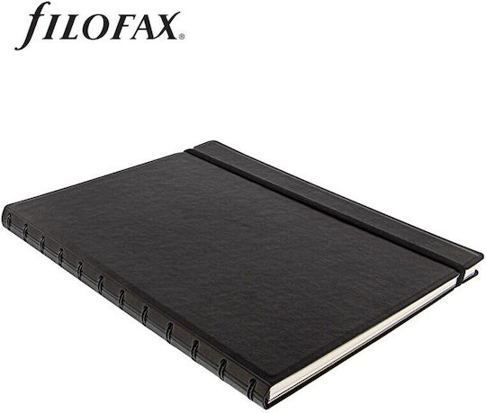 Filofax Notebook Refillable Σημειωματάριο Α4 56 Φύλλων Ριγέ Μαύρο