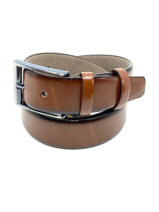 Men's Artificial Leather Belt Tabac Brown