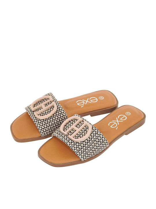 Women's Flat Sandals in Beige Color
