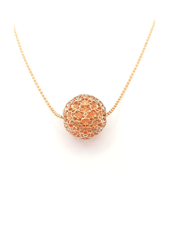 PS Silver Necklace from Pink Gold Plated Silver