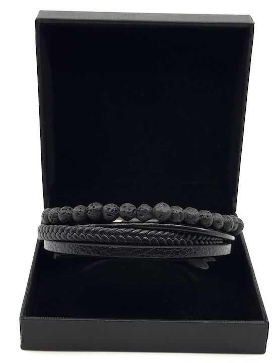 Legend Accessories Men's Leather Bracelet 23cm