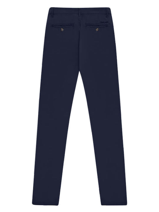 Prince Oliver Men's Trousers Chino in Slim Fit BLUE DUST