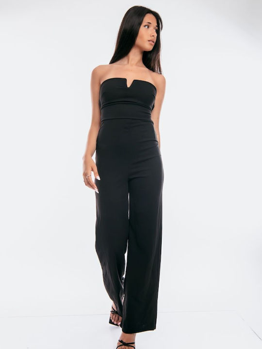 Γυναικεία Strapless Ολόσωμη Φόρμα Μαύρο