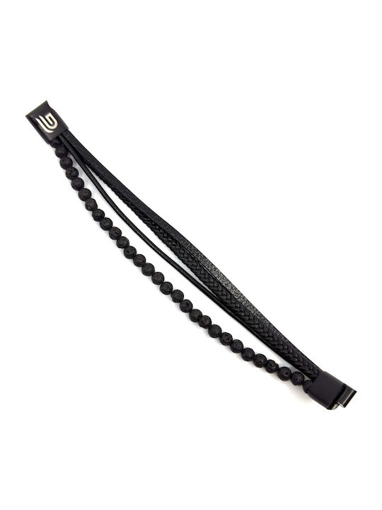 Legend Accessories Men's Leather Bracelet 23cm
