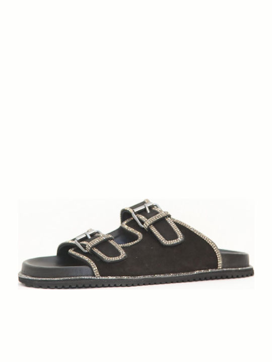 Sandale Casual Damă din Piele Anatomici Negru