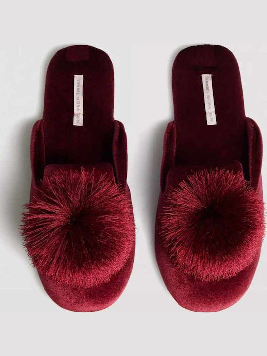 Winter Women's Slippers Burgundy