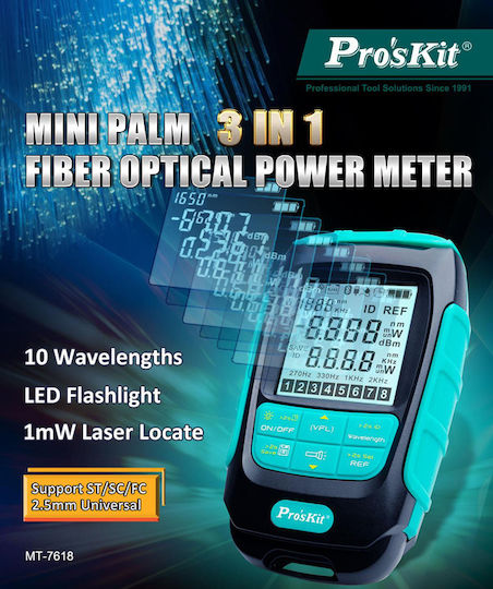 Proskit Fiber Optic Multimeter Mt-7616 Power Measurement & Vfl 1mw – Mt-7618 – Id 112986