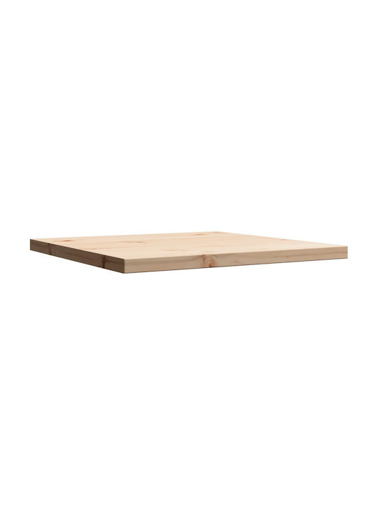 vidaXL Square Table Surface made of Solid Wood Brown 50x50x2.5cm 847424 1pcs