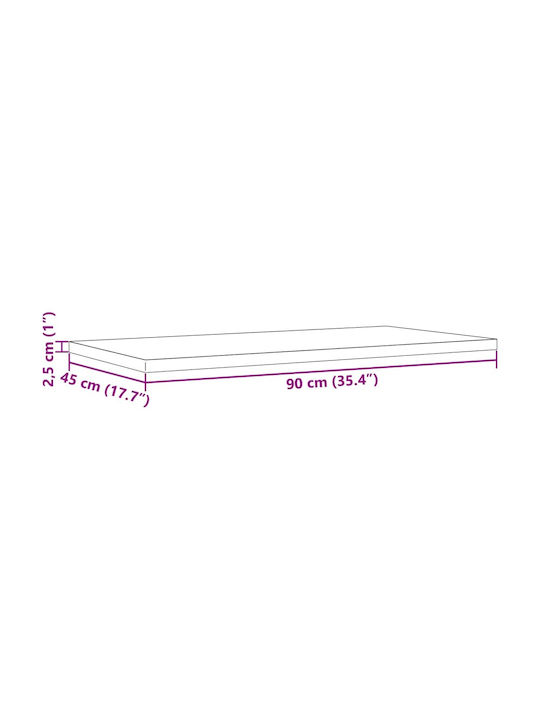 vidaXL Rectangular Table Surface made of Solid Wood Masif Pine 90x45x2.5cm 847435 4pcs