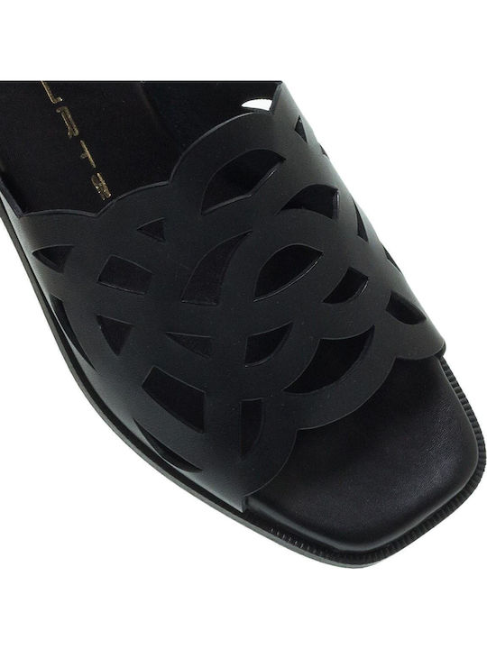 Sandale Casual Damă Din Piele Negre