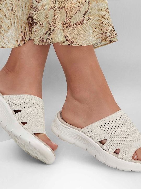 GO WALK Flex Elation Women's Flat Sandals in Beige Color