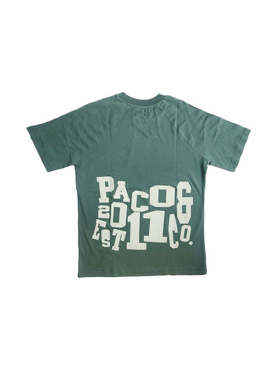 Paco & Co T-shirt Bărbătesc cu Mânecă Scurtă D. Green