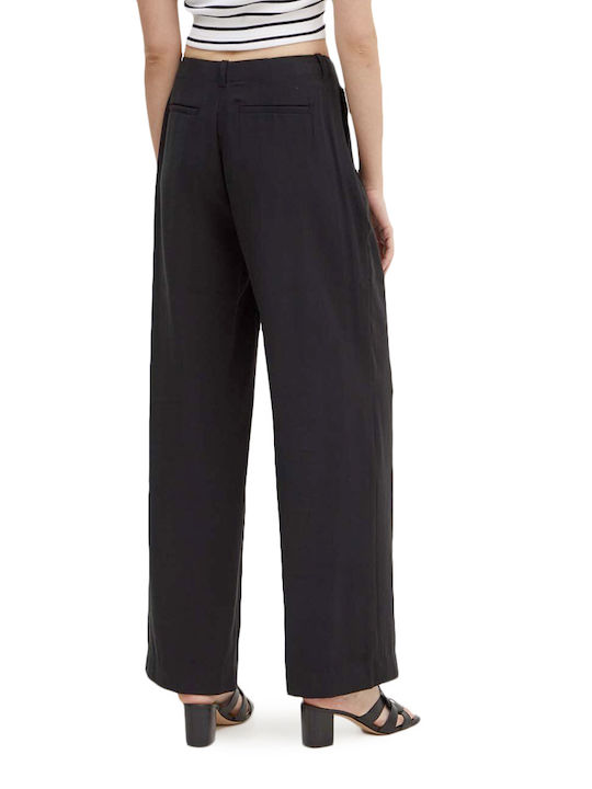 Calvin Klein Women's Chino Trousers in Relaxed Fit Black