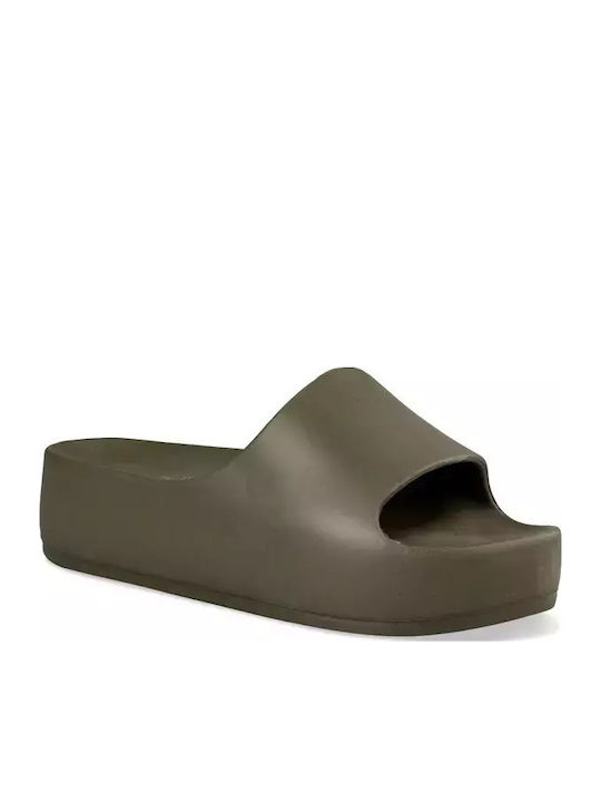 Women's Slides Khaki