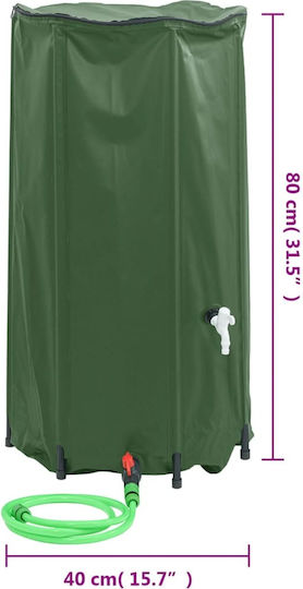 vidaXL Vertical Cylindrical Plastic Storage Tank 100lt for Water / Petroleum Green