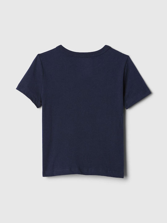 GAP Kids Blouse Short Sleeve Blue Mix Match Graphic