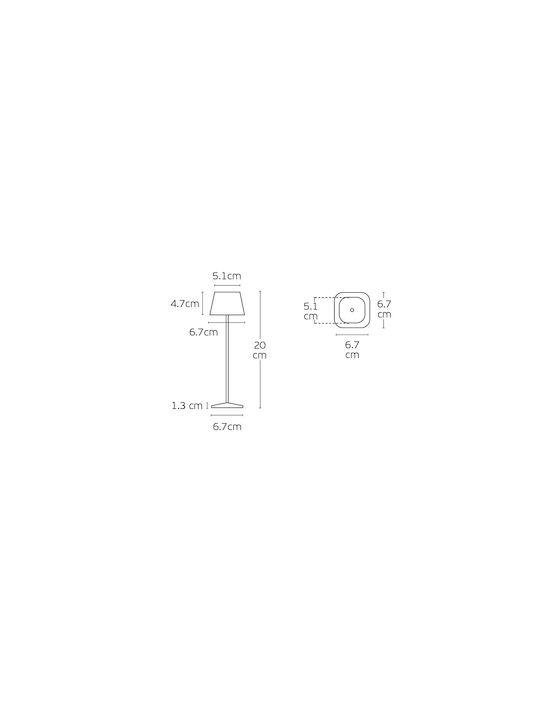 VK Lighting Lampă De Masă LED 2W 20x6.7x6.7cm VK Lighting Lampă De Masă LED 2W 20x6.7x6.7cm