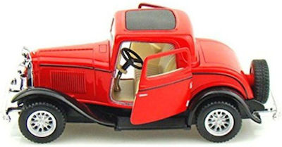 Kinsmart 1:34 Μεταλλικό 1932 Ford 3 Window Coupe Κόκκινο Ανοιγόμενες Πόρτες Kt5332c