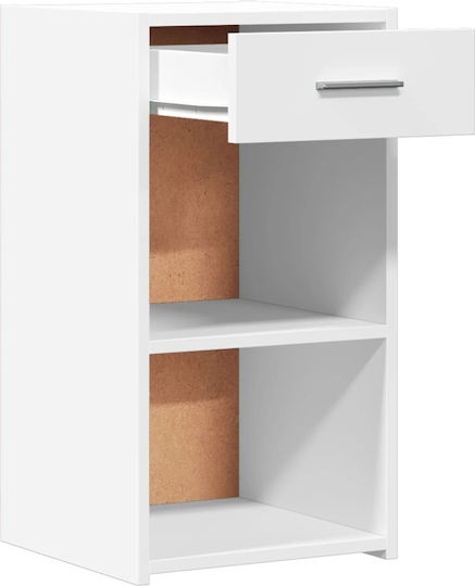 Комоди Дървени Бели 2бр 35x34x65см