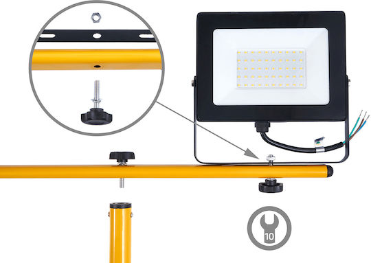 Eco Light Βάση Προβολέα για Φωτιστικά Κίτρινη EC79643