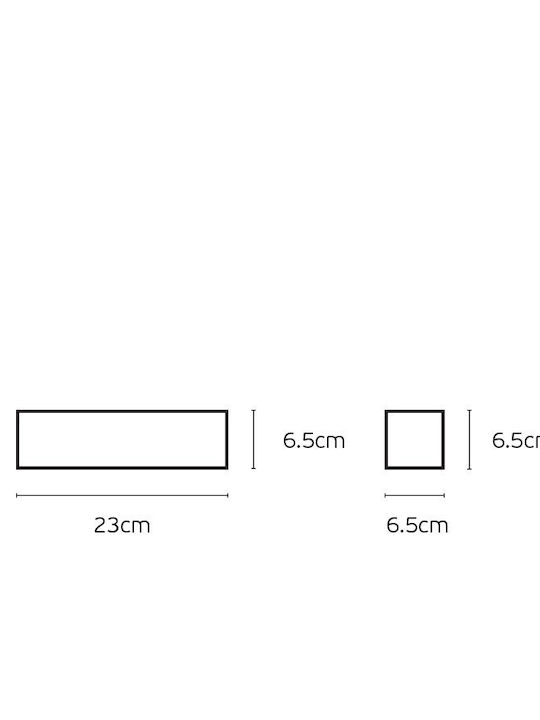 VK Lighting Επιτοίχιο Εξωτερικό Φωτιστικό LED 3000K 23x6.5x6.5εκ. VK Lighting Επιτοίχιο Εξωτερικό Φωτιστικό LED 3000K 23x6.5x6.5εκ.