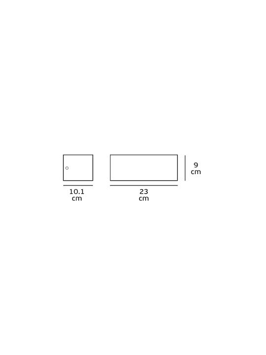 VK Lighting Wall-Mounted Outdoor Light LED IP65 20W Double Beam 23x9x10.1εκ.