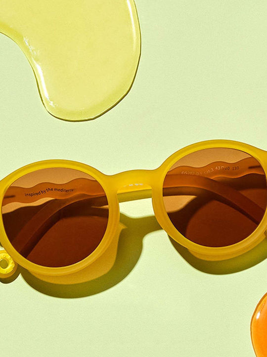 Olivio & Co Oval Kids Sunglasses with Polarized Lenses Yellow for 5-12 Years