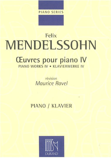 Durand Mendelssohn Oeuvres Pour Παρτιτούρα για Πιάνο
