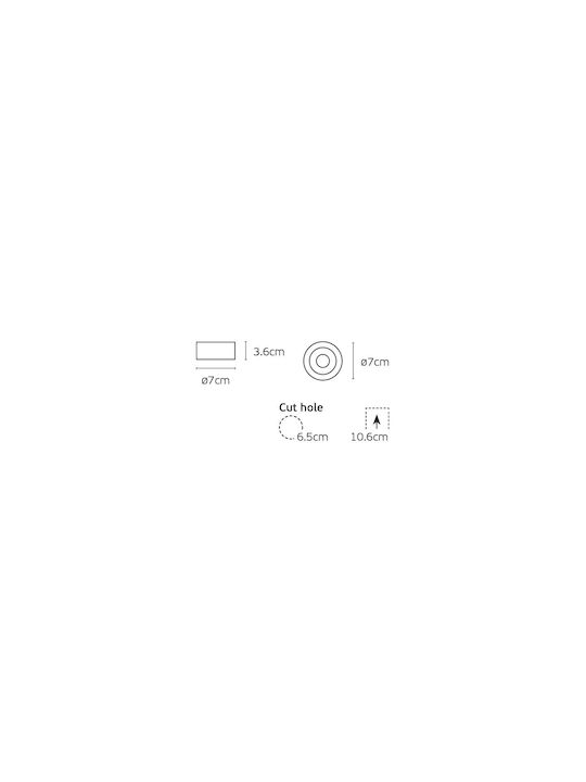 VK Lighting Spot Încorporat Negru 7x7cm. 1buc VK Lighting Spot Încorporat Negru 7x7cm. 1buc