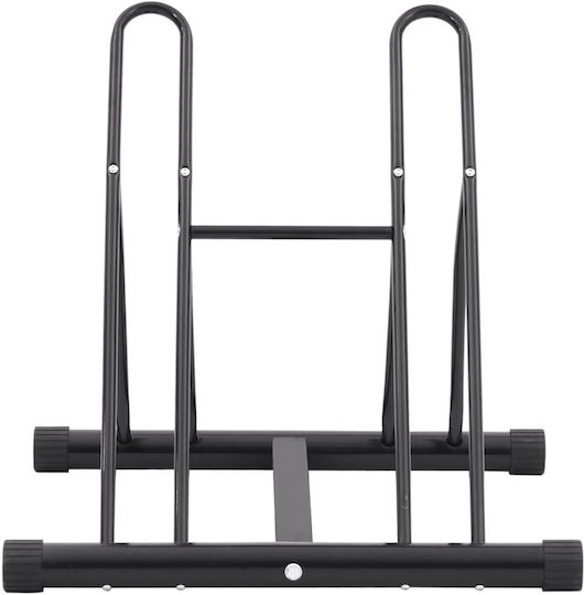 vidaXL Bicycle Stand for 2 Bicycles Floor Steel Black