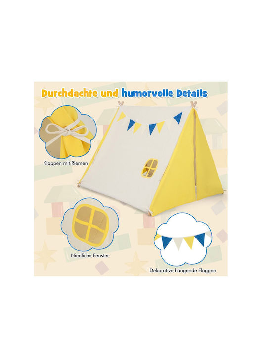 Costway Kids Indian Teepee Play Tent Beige