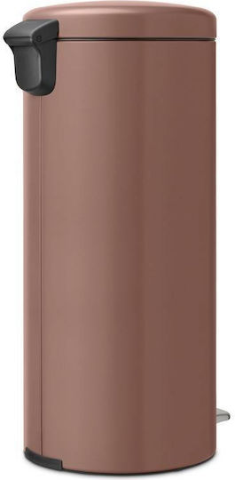 Brabantia Newicon Κάδος Απορριμμάτων Μεταλλικός με Πεντάλ Καφέ 30lt