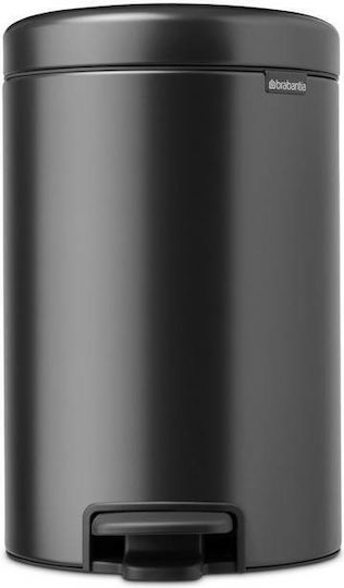 Brabantia Newicon Κάδος Απορριμμάτων Πλαστικός με Πεντάλ Γκρι 12lt
