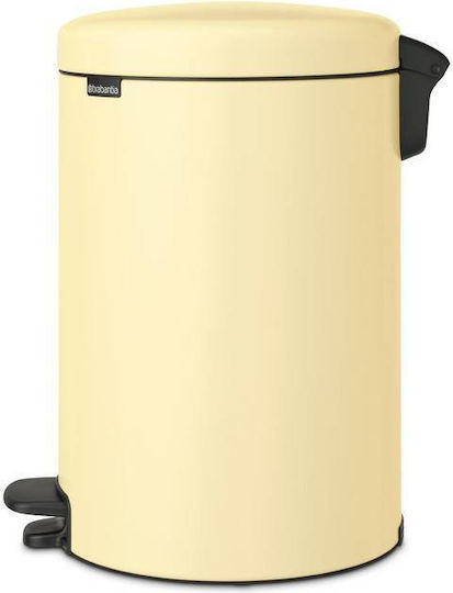 Brabantia Кошче NewIcon с педал Пластмасово за боклук Жълто 20л